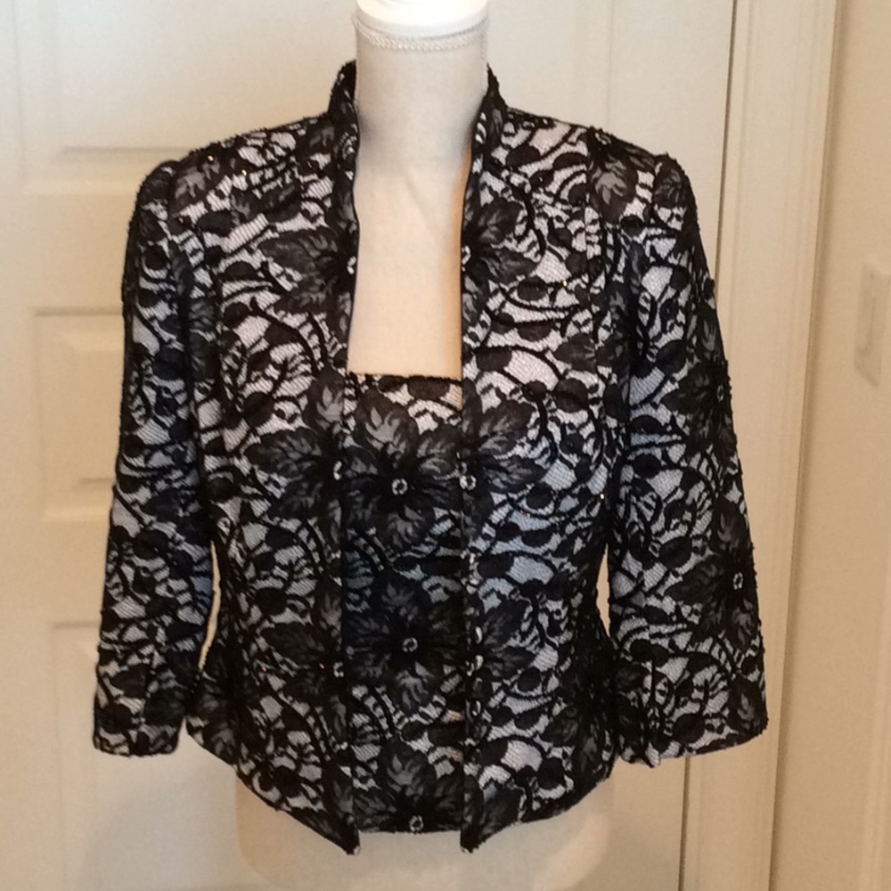 Carmen Marc Valvo Designer Jacket with Bustier